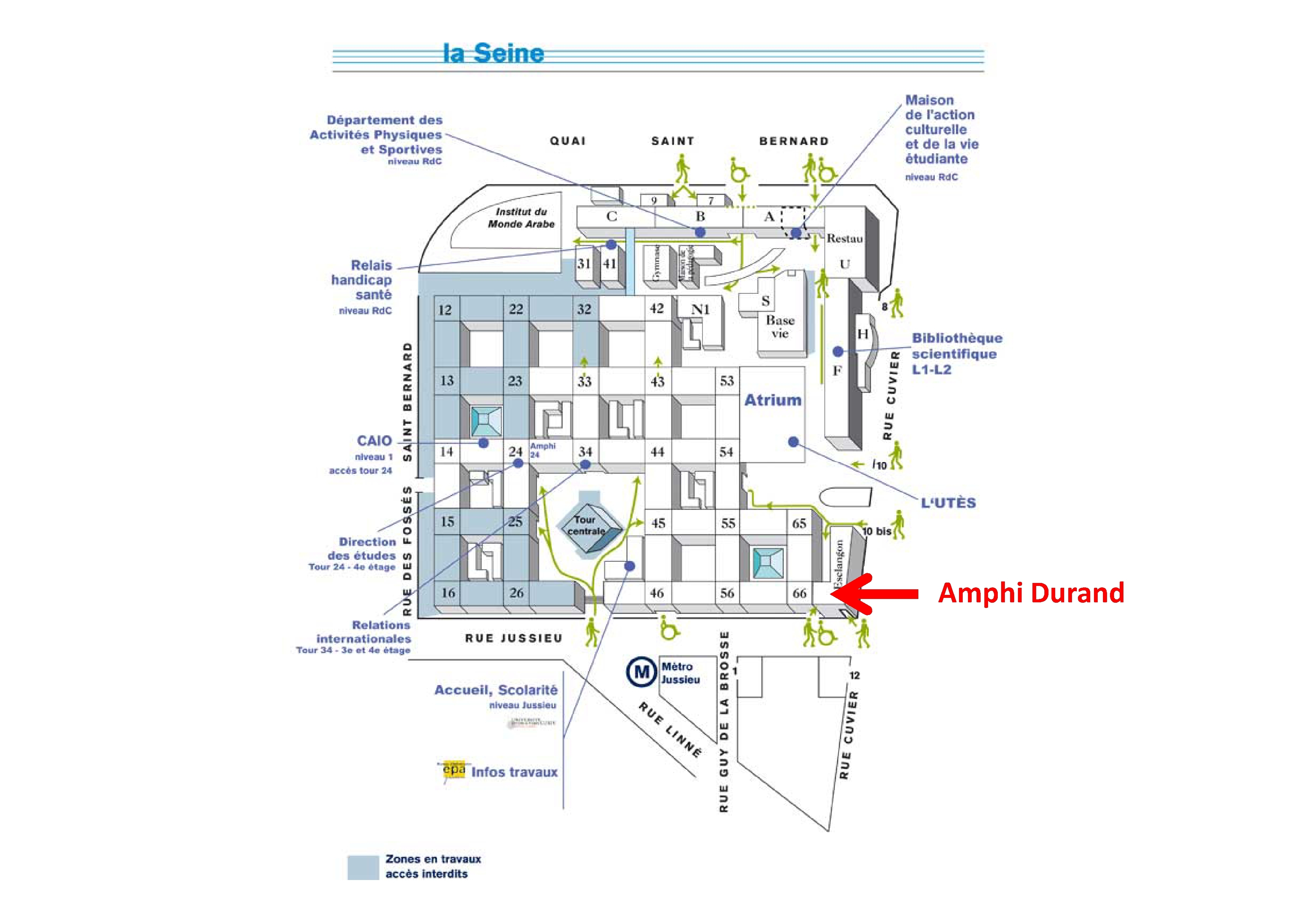 Carte du campus